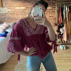 Super cute embroidered top!